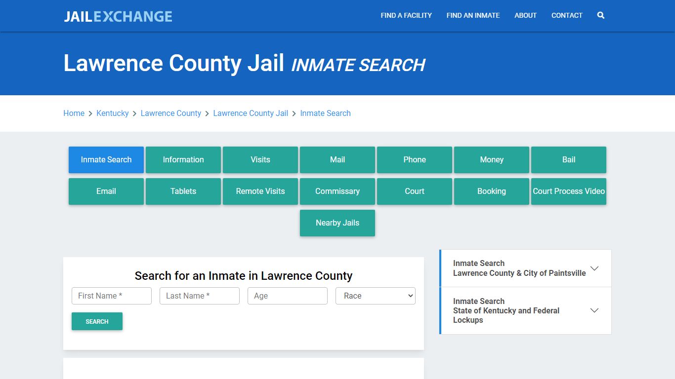 Lawrence County Jail, KY Inmate Search: Roster & Mugshots