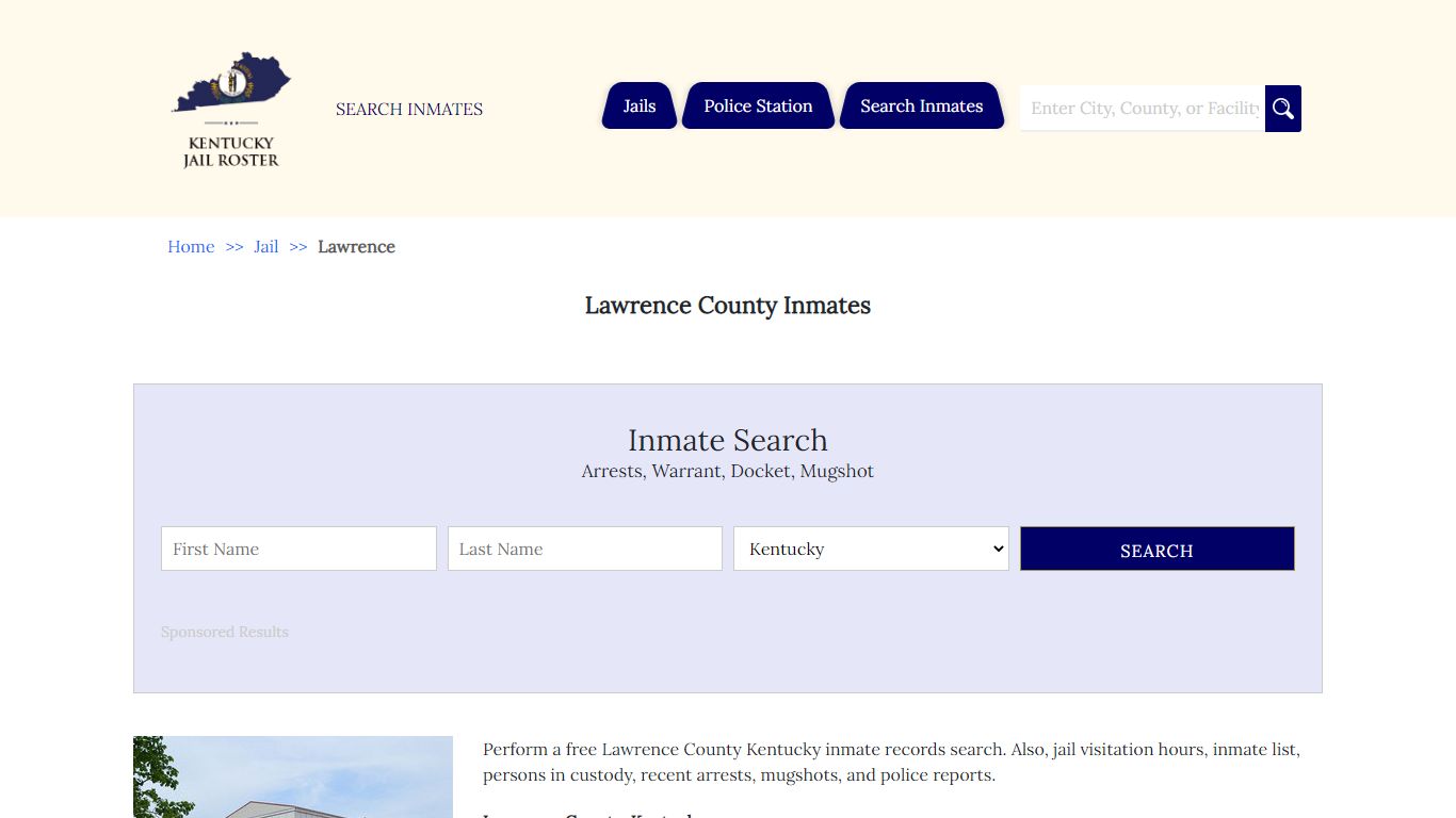 Lawrence County Inmates - Jail Roster Search